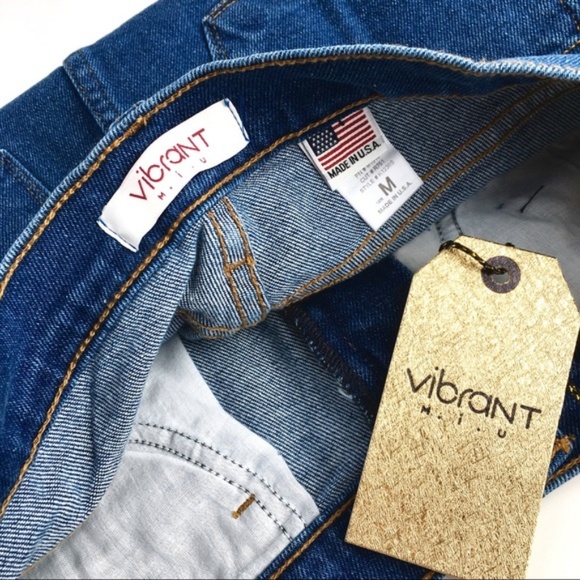 "Yelle" Rose Embroidered Highwaist Denim Skirt, M - Picture 5 of 8